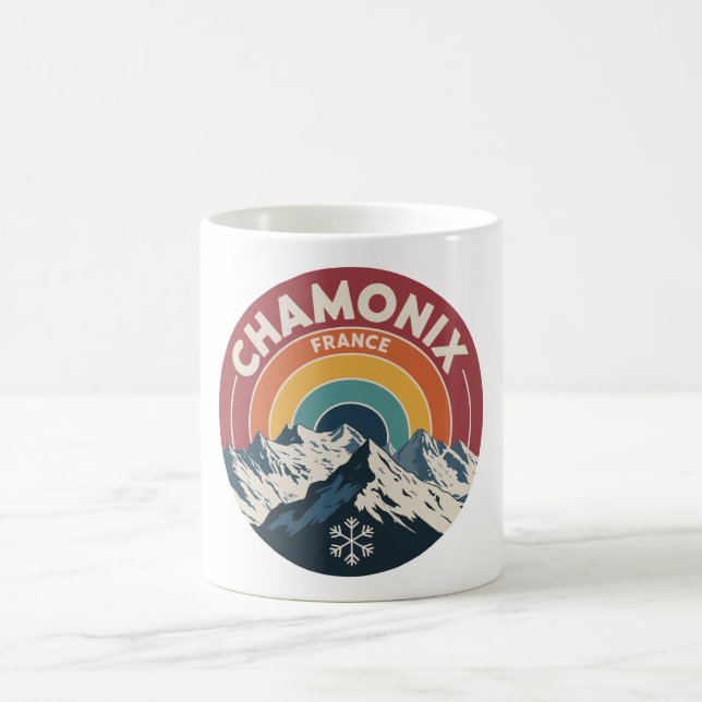 Chamonix France Retro Mountain Mug (Centre)