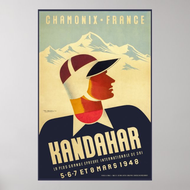 Chamonix, France, Ski Poster (Devant)