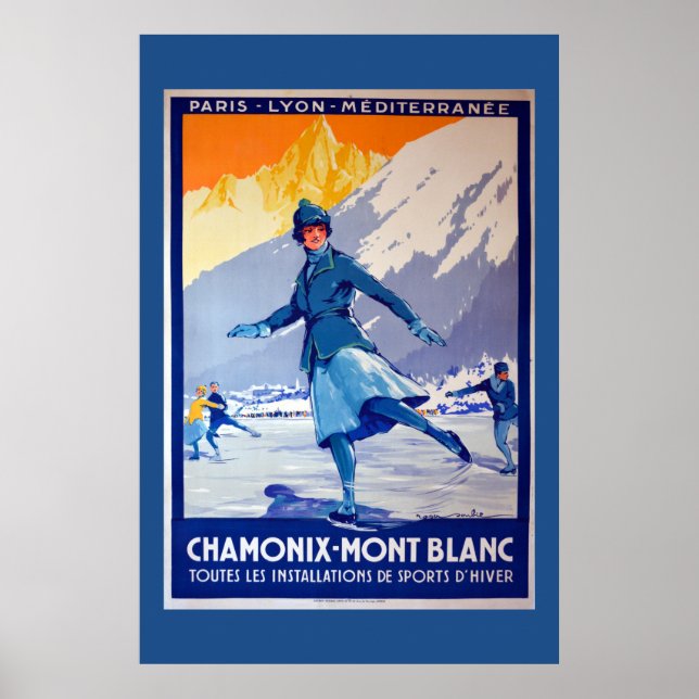 Chamonix, Suisse Poster Vintage voyage (Devant)