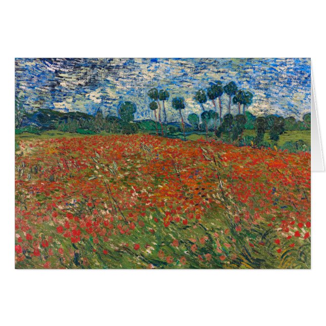 Champ avec des pavots (Devant horizontal)