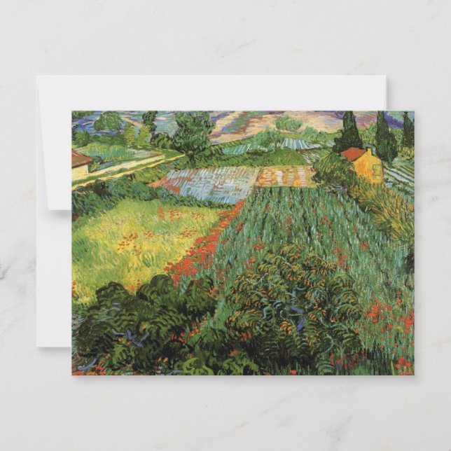 Champ avec des pavots par Vincent van Gogh (Devant)