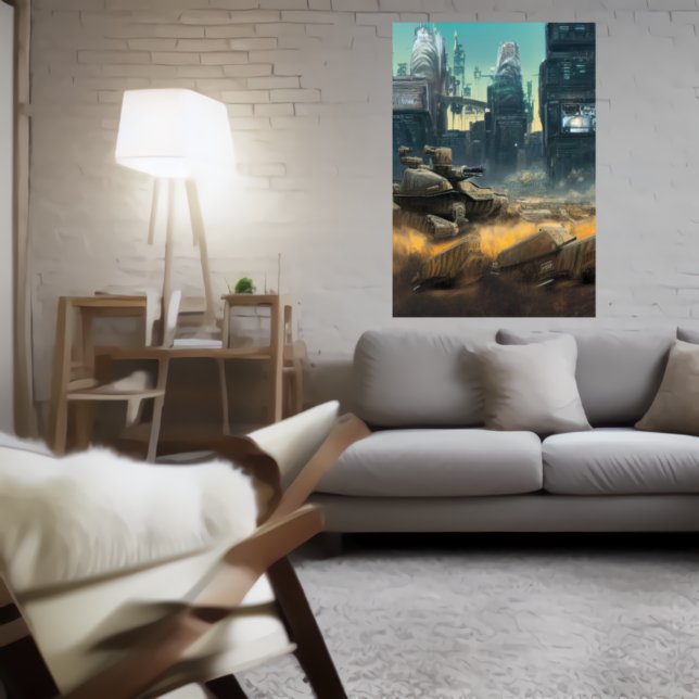 Champ de bataille dans la ville | AI Art Poster (Créateur téléchargé)