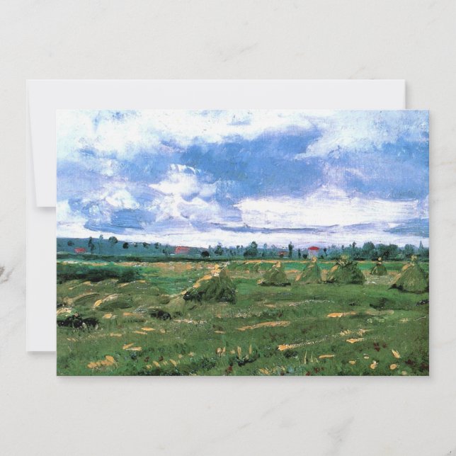 Champ de blé avec meules de Vincent van Gogh (Devant)