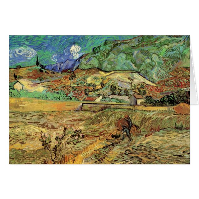 Champ de blé clos avec paysan de Vincent van Gogh (Devant horizontal)