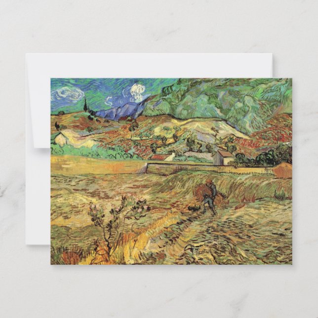 Champ de blé clos avec paysan de Vincent van Gogh (Devant)