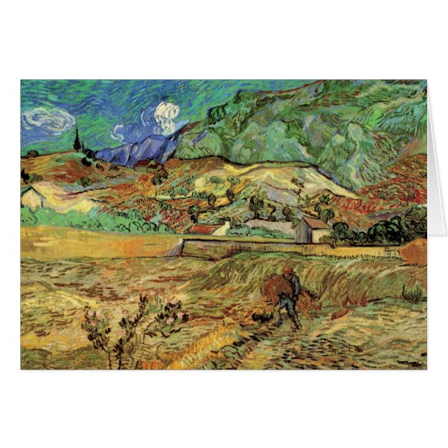 Champ de blé clos avec paysan par Vincent van Gogh (Devant horizontal)