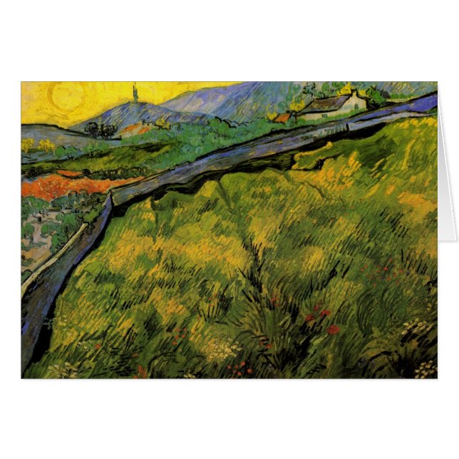 Champ de blé en herbe au soleil levant par Vincent (Devant horizontal)