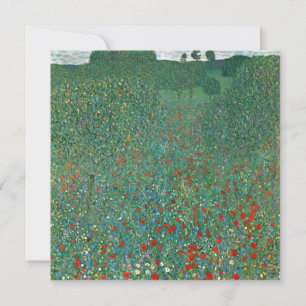 Champ de coquelicots par Gustav Klimt, Art Nouveau