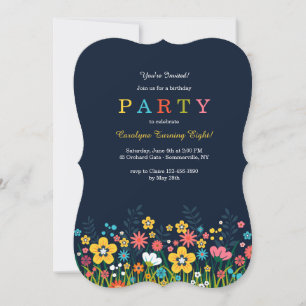Champ de fleurs Invitation
