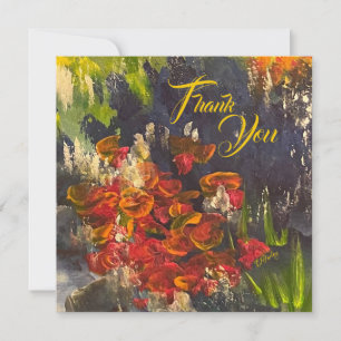 Champ de fleurs Merci carte plat