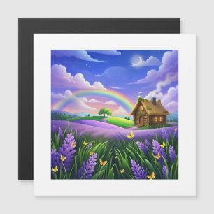 Champ de Lavande Arc-en-Ciel Cottage Rêve
