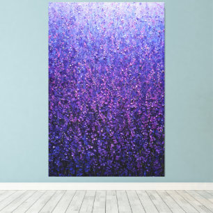 Champ de Lavande Violet Pourpre Abstrait Art Mural