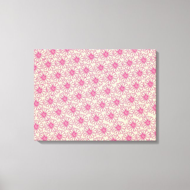 Champ de marguerites toile Imprimer, Magenta (Recto)