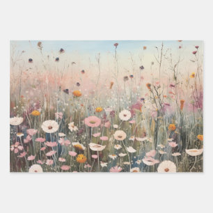 Champ de papier d'enveloppement Fleur sauvage ense