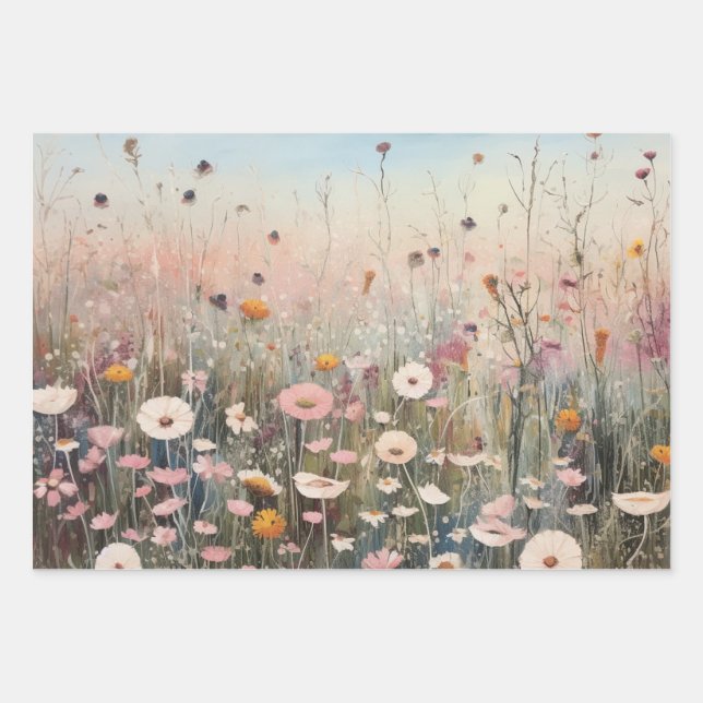 Champ de papier d'enveloppement Fleur sauvage ense (Devant 3)