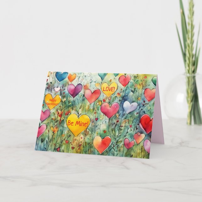 CHAMP DES COEURS GRAND-ENFANT CARTE VALENTINE (Devant)