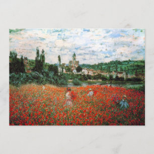Champ Monet des Invitations de Red Poppies