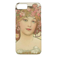 Champagne Alphonse Mucha iPhone 7 Coque de couvert