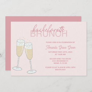 Champagne Bachelorette Brunch Invitation