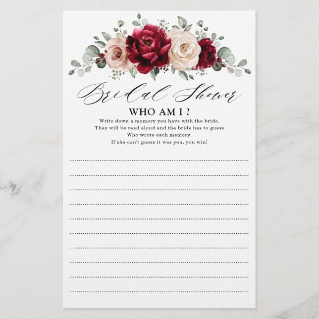 Champagne Bourgogne Ivory Mauve Qui Suis-Je Jeu (Devant)