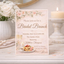 Champagne Bridal Brunch Invitation