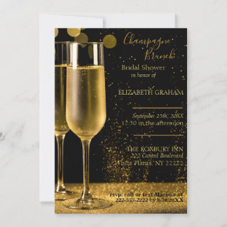 Champagne Brunch Invitation de la douche nuptiale