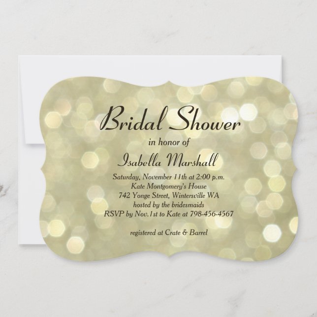 Champagne Bulles Douche nuptiale Invitation (Devant)