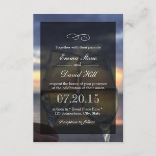 Champagne Cheers Beach Mariages Invitations