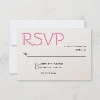 Champagne Couleur Mariage RSVP Réponse Réponse