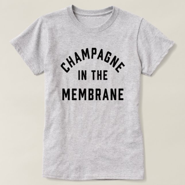 Champagne dans le T-shirt Membrane (Design devant)
