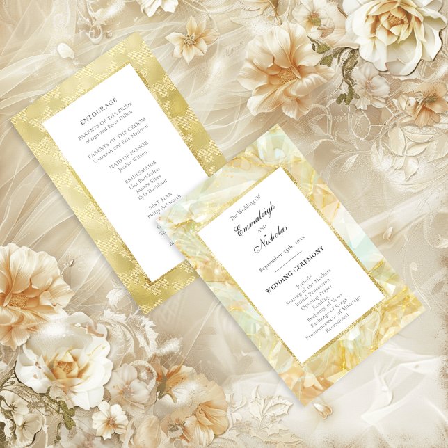 Champagne éclate Crystal Wedding Programmes (Créateur téléchargé)