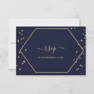 Champagne et bleu profond 2 RSVP