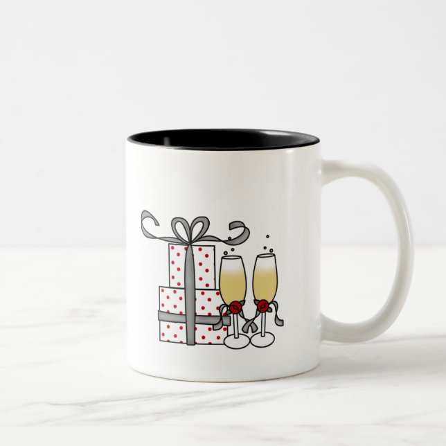 Champagne et tasse de cadeaux (Droit)