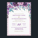 Champagne Floral Violet Gold Wedding Invitations<br><div class="desc">Champagne Florale Violet Or & Grandes Eau Confetti Aquarelle Florale invitations de mariage Avec une police de script de brosse tendance! ~ Regardez ma boutique pour voir l'ensemble de la suite mariage pour ce design!</div>