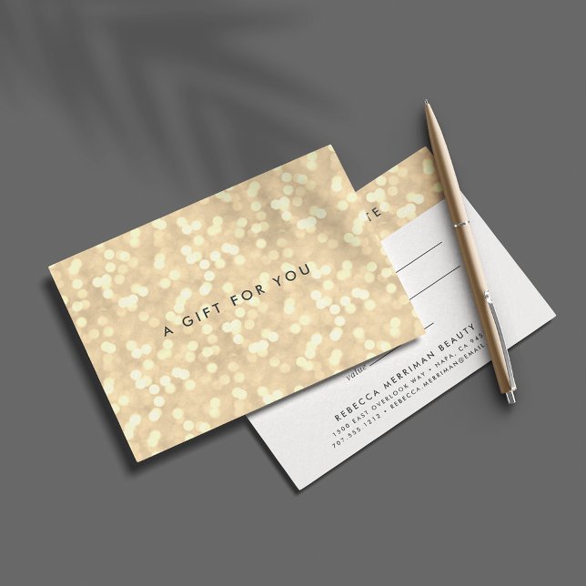 Champagne Gold Bokeh | Certificat cadeau (Créateur téléchargé)