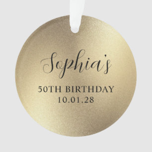 Champagne Gold Glam Foil 50e anniversaire Photo