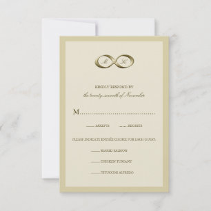 Champagne Gold Infinity Habillement main RSVP mari