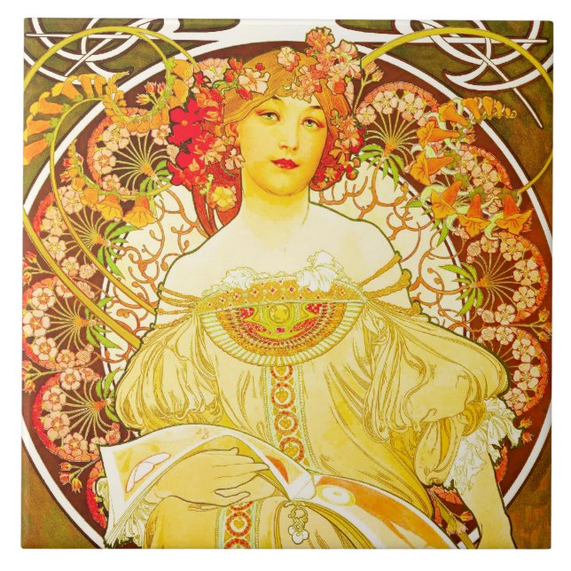 Champagne - grand carreau de céramique (Devant)