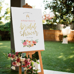 Champagne Heart Gold Fête des mariées Affiche de b