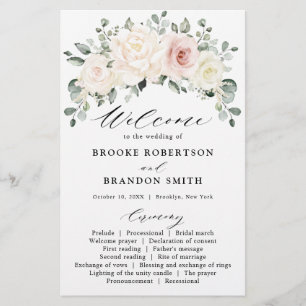 Champagne Ivory Blush rose Floral Mariage