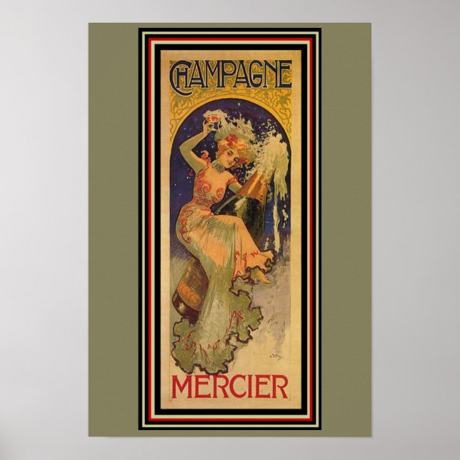Champagne Mercier Art Nouveau Poster 13 x 19 (Devant)
