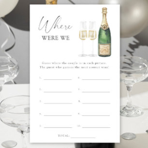 Champagne - Où en étions-nous jeu de baby shower p