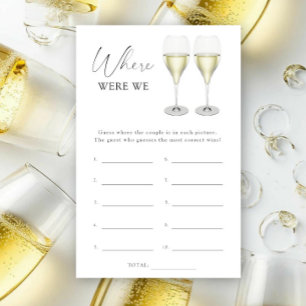 Champagne - Où étions-nous jeu de baby shower