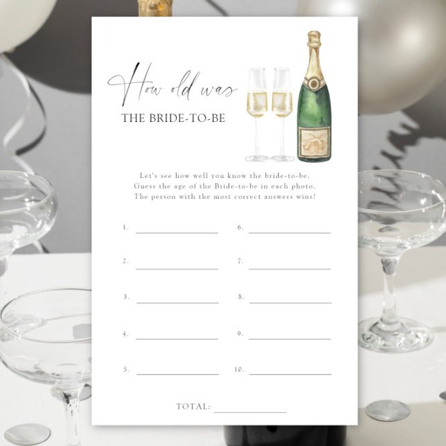 Champagne - Quel âge avait la mariée à jouer (Créateur téléchargé)