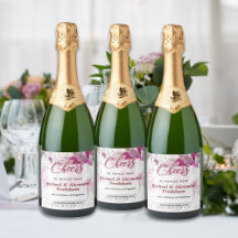 Champagne rose blanc Étiquettes