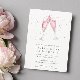 Champagne rose   Bridesmaids Brunch Invitation