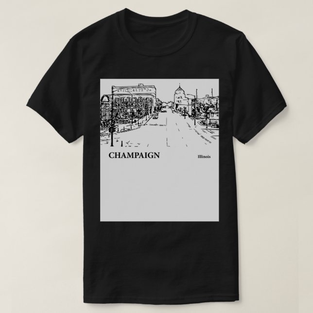 Champaign Illinois TShirt 3 (Design devant)