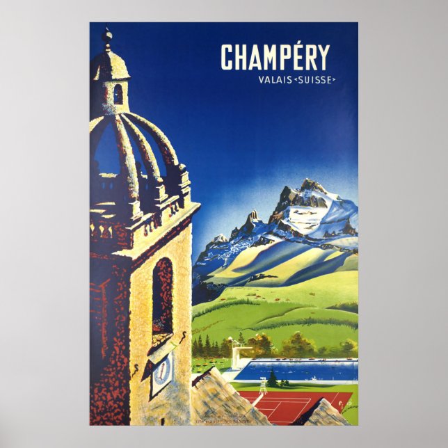 Champéry, Valais, Suisse, Affiche de ski (Devant)