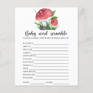 Champignon Automne Baby Mot Scramble Jeu