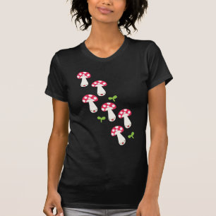 Champignon de Kawaii V - T-shirt de cou